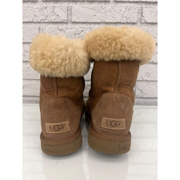 Ugg Women Brown / Tan Shearling Lined Boots Size 7 - Picture 3 of 9